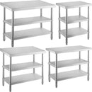 Commercial Stainless  Work Table 2 Shelves Commercial Kitchen Food Prep with Installation Kit