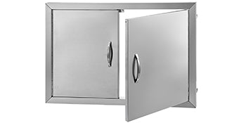 Access Door Firm Waterproof Oil Proof Stainless Steel Double W/ Recessed Handle Outdoor Kitchen
