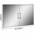 Single/Double Access Outdoor Kitchen Door Stainless Steel Cabinets with Hooks Easy to Install