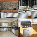 Vented Access Door Magnetic Door W/ Lock  Stainless Steel Handle Waterproof Storage Cabinet