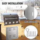 Vented Access Door Magnetic Door W/ Lock  Stainless Steel Handle Waterproof Storage Cabinet