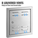 Vented Access Door Magnetic Door W/ Lock  Stainless Steel Handle Waterproof Storage Cabinet