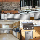 Vented Access Door Magnetic Door W/ Lock  Stainless Steel Handle Waterproof Storage Cabinet