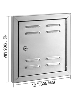 Vented Access Door Magnetic Door W/ Lock  Stainless Steel Handle Waterproof Storage Cabinet