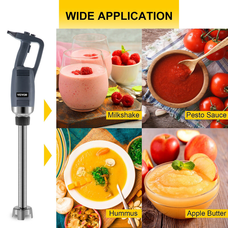 Commercial Immersion Blender Electric Professional Immersion Manual Mixer Variable Speed