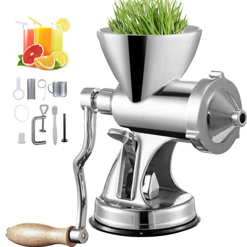 Manual Wheatgrass Juicer Extractor Auger Slow Squeezer Vegetable Orange Juice Portable Blender