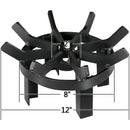 Steel Wheel Fire Grate Campfire Pit Outdoor Wood Stove Stand BBQ Firewood Rack