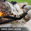 Steel Wheel Fire Grate Campfire Pit Outdoor Wood Stove Stand BBQ Firewood Rack