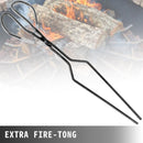 Steel Wheel Fire Grate Campfire Pit Outdoor Wood Stove Stand BBQ Firewood Rack