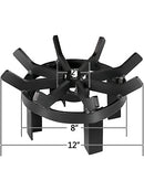 Steel Wheel Fire Grate Campfire Pit Outdoor Wood Stove Stand BBQ Firewood Rack