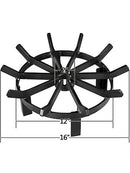 Steel Wheel Fire Grate Campfire Pit Outdoor Wood Stove Stand BBQ Firewood Rack