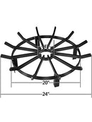 Steel Wheel Fire Grate Campfire Pit Outdoor Wood Stove Stand BBQ Firewood Rack