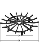 Steel Wheel Fire Grate Campfire Pit Outdoor Wood Stove Stand BBQ Firewood Rack