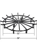 Steel Wheel Fire Grate Campfire Pit Outdoor Wood Stove Stand BBQ Firewood Rack
