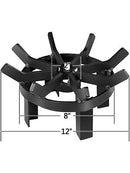 Steel Wheel Fire Grate Campfire Pit Outdoor Wood Stove Stand BBQ Firewood Rack