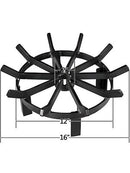 Steel Wheel Fire Grate Campfire Pit Outdoor Wood Stove Stand BBQ Firewood Rack