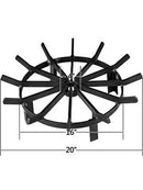 Steel Wheel Fire Grate Campfire Pit Outdoor Wood Stove Stand BBQ Firewood Rack