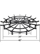 Steel Wheel Fire Grate Campfire Pit Outdoor Wood Stove Stand BBQ Firewood Rack