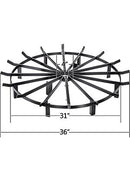Steel Wheel Fire Grate Campfire Pit Outdoor Wood Stove Stand BBQ Firewood Rack