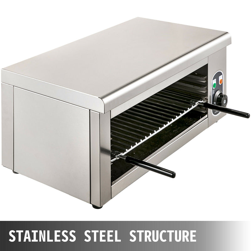 Electric Salamander Oven 2KW Adjustable Grid Kitchen Stainless Steel  Broiler for Pizza