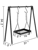 Campfire Cooking Stand Swing Grill Carbon Steel Equipment Easy to Install