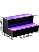 LED Acrylic Lighted Liquor Bottle Display Shelf Bottle Mounted Wine Racks 16/20/24/30/40/60" 2/3