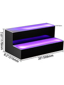 LED Acrylic Lighted Liquor Bottle Display Shelf Bottle Mounted Wine Racks 16/20/24/30/40/60" 2/3