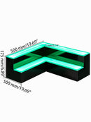 LED Acrylic Lighted Liquor Bottle Display Shelf Bottle Mounted Wine Racks 16/20/24/30/40/60" 2/3