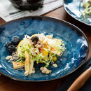 Starry 4/8/12-Piece Dessert Plate Set Vintage Look Ceramic Blue