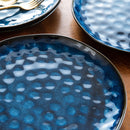 Starry 4/8/12-Piece Dinner Plate Set Vintage Look Ceramic Blue