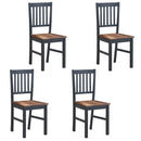 Set of 4 Dining Chair Kitchen Spindle Back Side Chair with Solid Wooden Legs