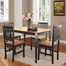 Set of 4 Dining Chair Kitchen Spindle Back Side Chair with Solid Wooden Legs