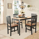 Set of 4 Dining Chair Kitchen Spindle Back Side Chair with Solid Wooden Legs