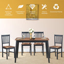 Set of 4 Dining Chair Kitchen Spindle Back Side Chair with Solid Wooden Legs