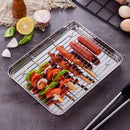 Baking Tray w/ Rack Set of 8(4 Racks),Baking Pans Stainless Steel w/ Cooling Rack