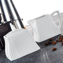 White Porcelain Ceramic Sugar and Creamer Pot Set  (with Lid)