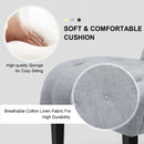 Armless Accent Chair Upholstered Tufted Lounge Chair Wood Leg Light Grey HU10004SL