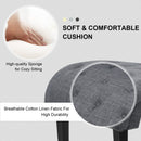 Armless Accent Chair Upholstered Tufted Lounge Chair Wood Legs Dark Grey HU10004GR