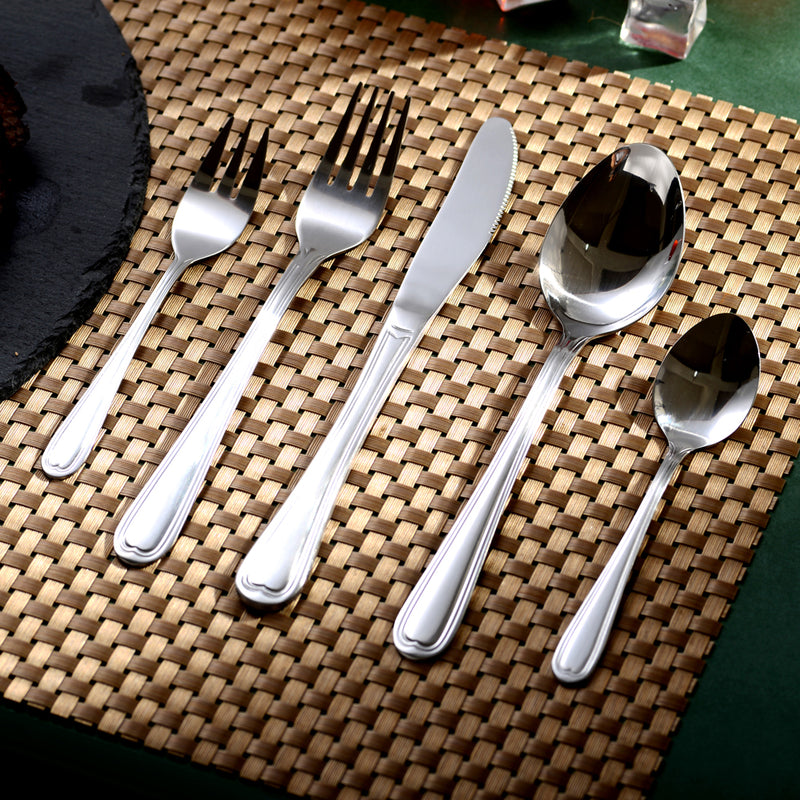 30-Piece Stainless Steel Mirror Polish Silverware Flatware Cutlery Set