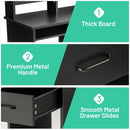 Computer Desk Writing Table Study Workstation Home Office w/Drawer Black HW63331BK