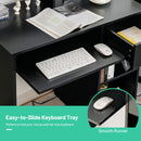 Computer Desk Writing Table Study Workstation Home Office w/Drawer Black HW63331BK