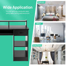 Computer Desk Writing Table Study Workstation Home Office w/Drawer Black HW63331BK