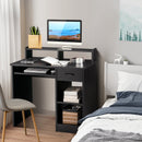 Computer Desk Writing Table Study Workstation Home Office w/Drawer Black HW63331BK