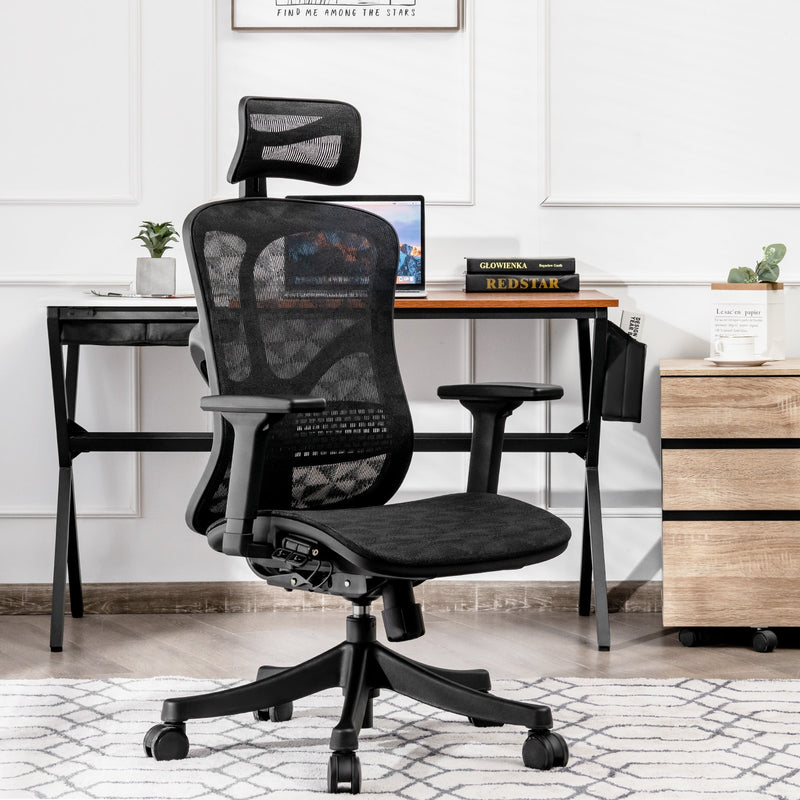 Office Chair, High Back Executive Computer Chair W/ Adjustable backrest Headrest&3D Armrest