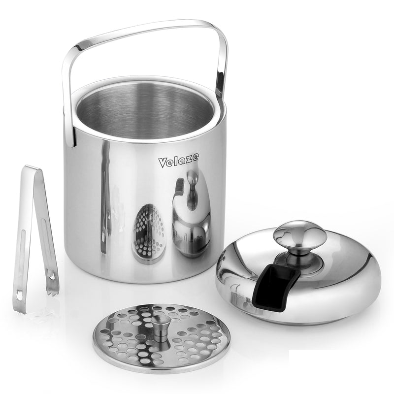 1.3L 304Stainless Steel Wine Ice Bucket Double Walled Beer Cooler