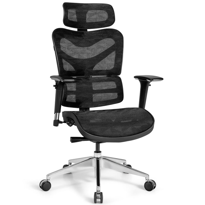Mesh Office Chair Adjustable High Back Reclining Task Swivel Chair Black CB10175DK