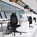 High Back Mesh Office Chair Swivel Reclining Task Chair w/Clothes Hanger HW67586