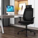 High Back Mesh Office Chair Swivel Reclining Task Chair w/Clothes Hanger HW67586