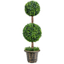 36” Artificial Topiary Double Ball Tree Water Resistant Indoor & Outdoor HW67071