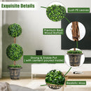 36” Artificial Topiary Double Ball Tree Water Resistant Indoor & Outdoor HW67071